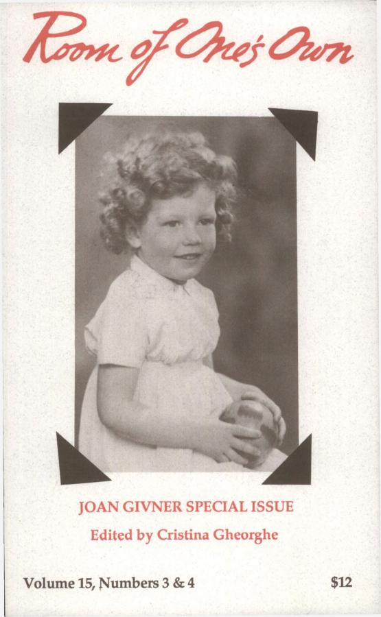 Cover15-3&4 15.3 & 4: Joan Givner Special Issue