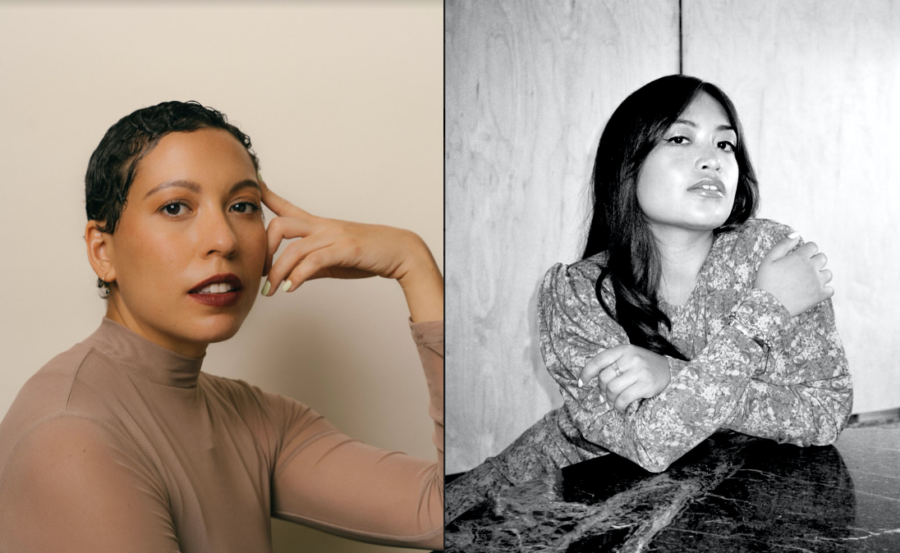 45.3 teaser Collage of Jasmine Sealy's and Marlowe Granados's author photos side by side. On the left, Sealy's photo displays various palettes of beige. Granados's photo is B&W.