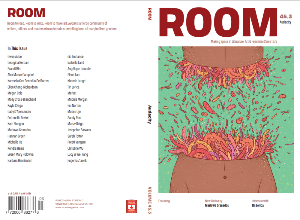 audacity Cover of Audacity, featuring artwork "Guts" by Gaby D'Alessandro (a split torso with guts spilling out in muted browns, greens, and reds)