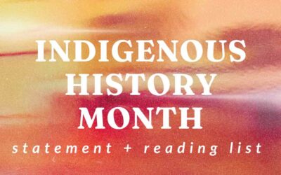 Indigenous History Month Statement and Reading List